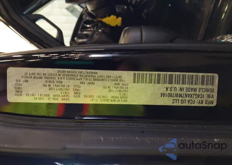 2021 Jeep Wrangler Freedom 4X4 from USA, damaged, VIN 1C4GJXAN7MW780144